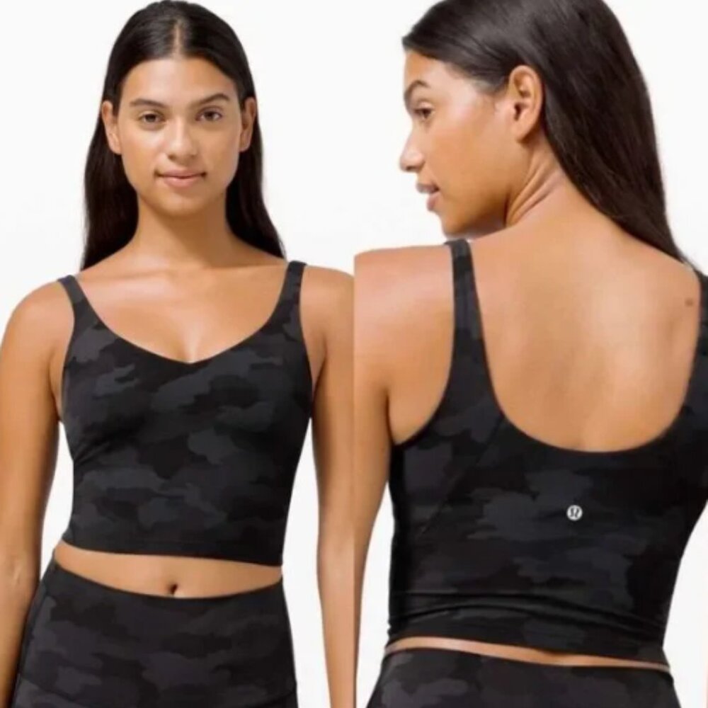 LULULEMON Womens Align Tank Top Camo Deep Coal SIZE 2
